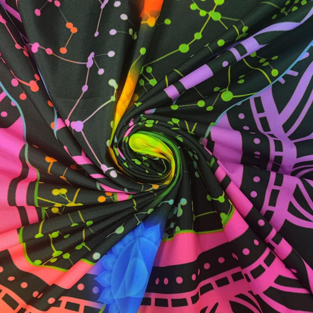 Seven Chakra Bohemian Mandala Spiritual Tapestry - Psychedelic Trippy Wall Hanging for Yoga, Meditation, Boho Studio, Bedroom, Living Room, Dorm - 60 X 40 Inch image number 2