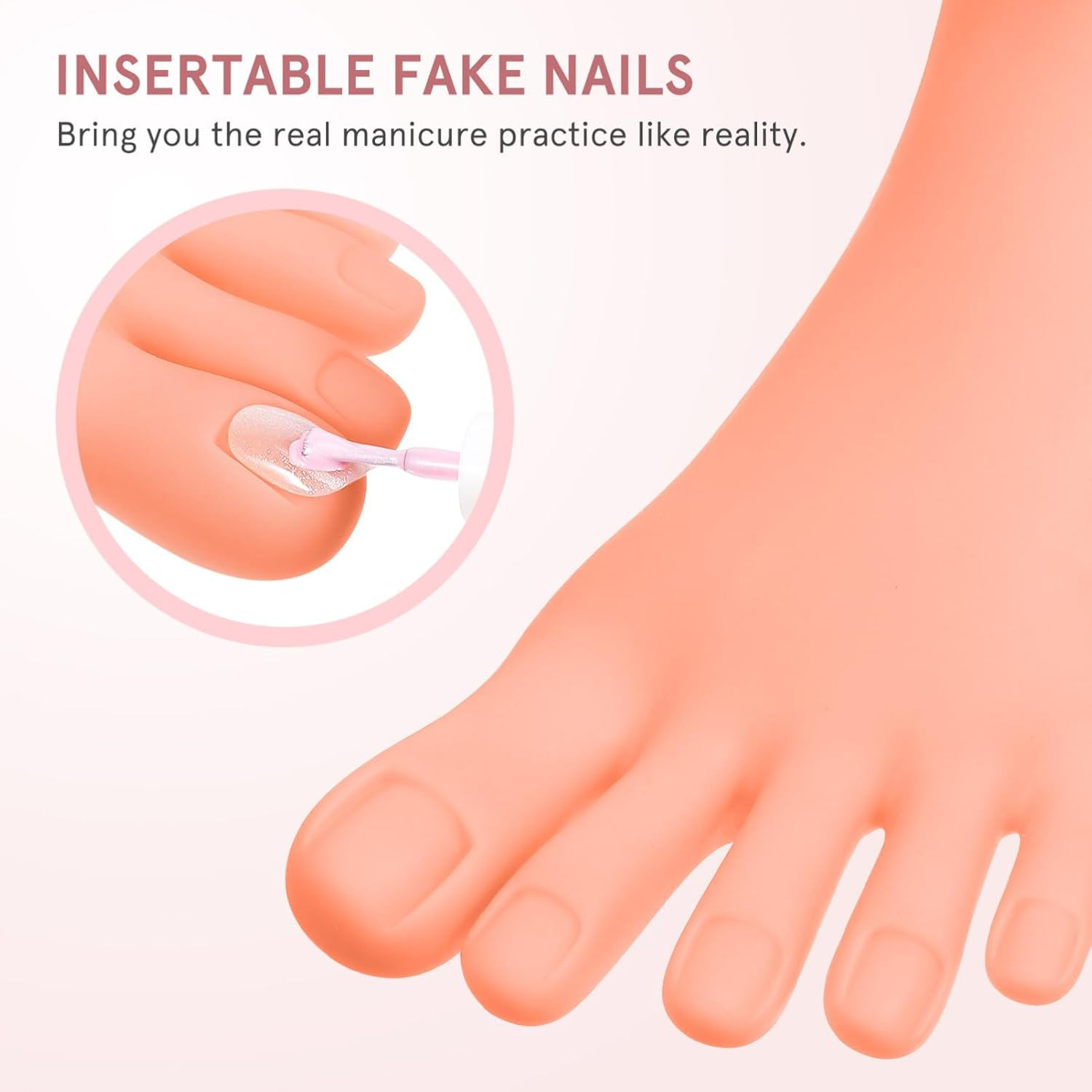 KAILIKETIY Nail Art Foot Model Nail Art Practice Model Manicure Tools Real Skin Touch image number 2