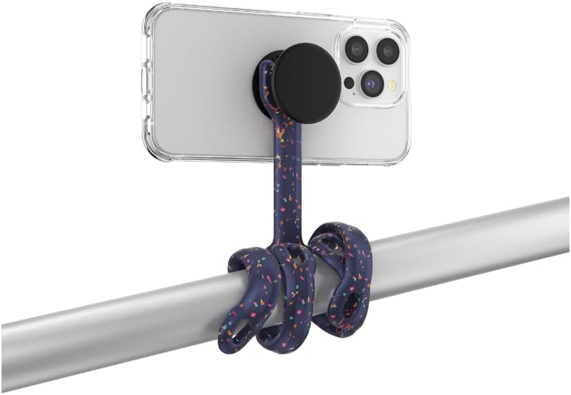 Popsockets Flexible Phone Mount & Stand, Phone Tripod Mount, Universal Device Mount - Navy Confetti