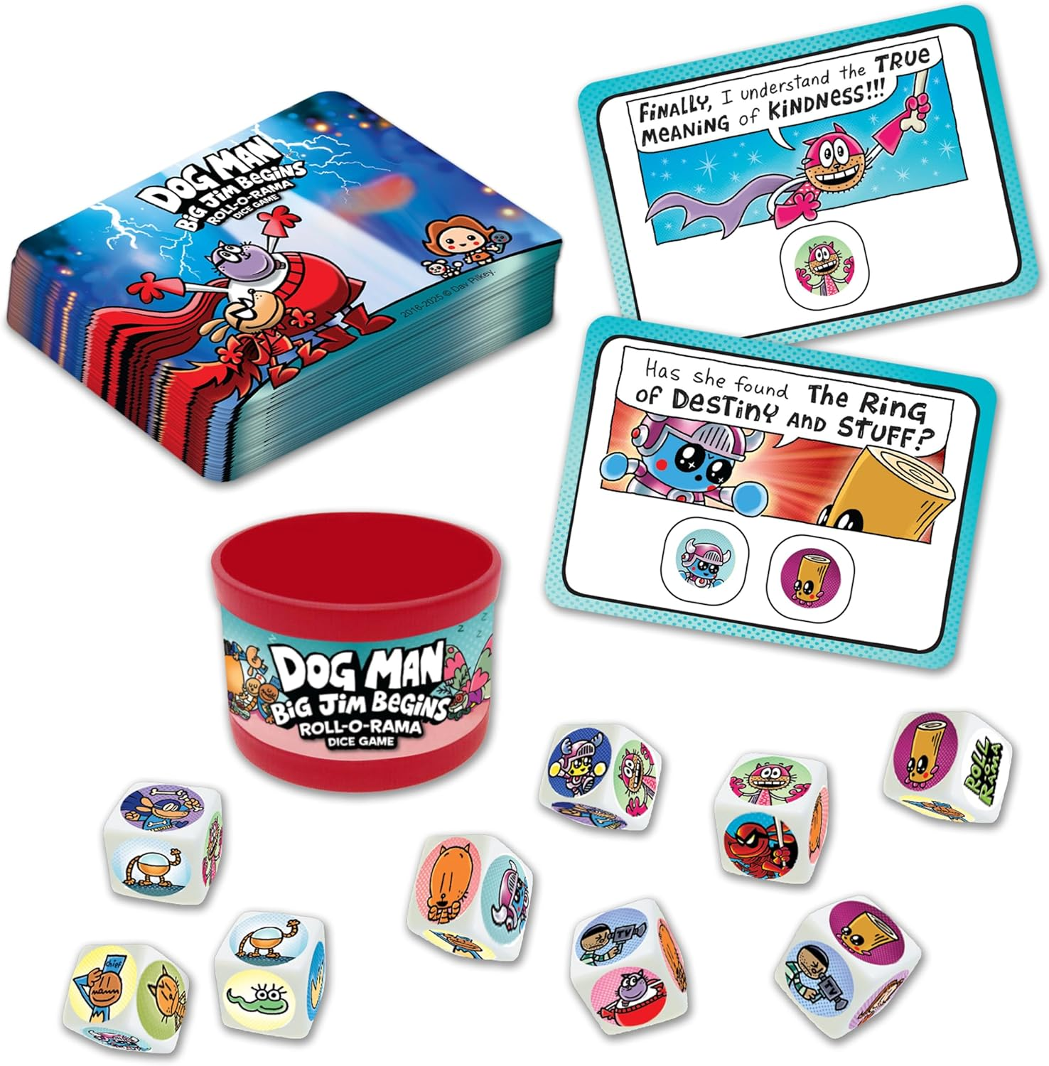 Dog Man Big Jim Begins Roll-O-Rama Dice Game &ndash; Fast-Paced Dice Rolling Game for Kids &ndash; Based on the Dog Man Graphic Novels &ndash; Ages 6+ image number 2