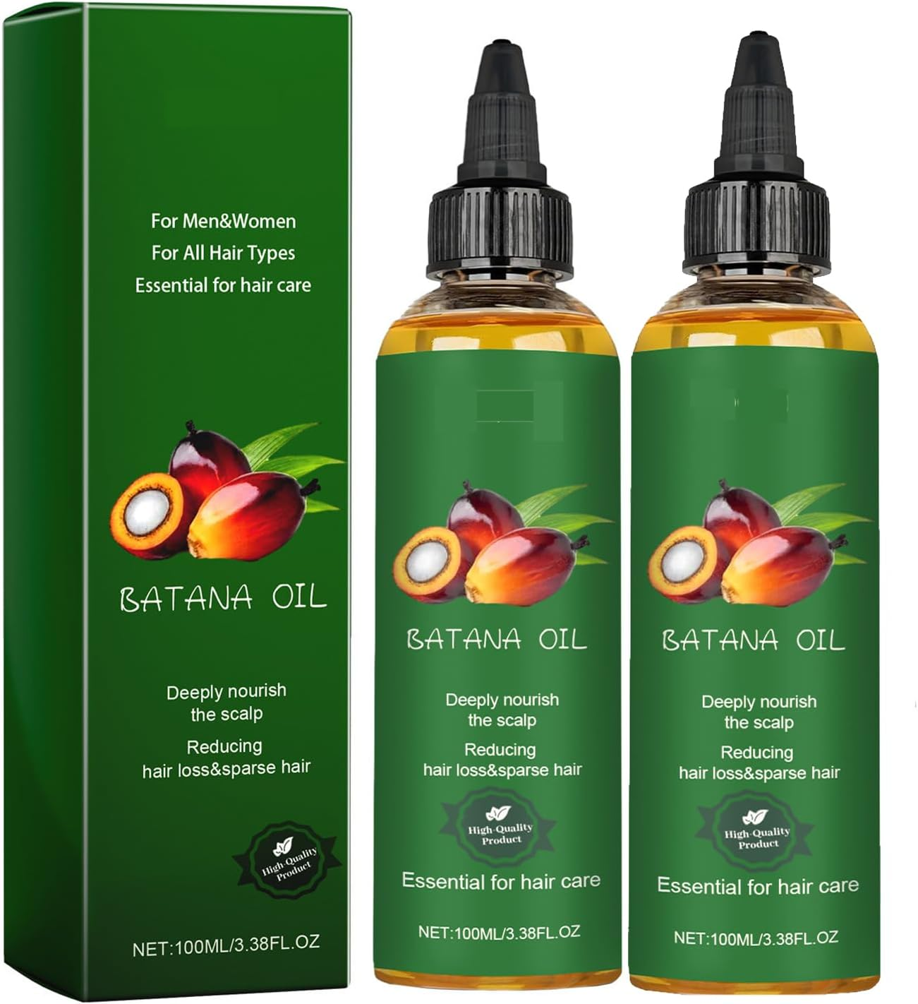 Batana Oil Hair Growth Serum - 2 Packs Premium Natural Organic Botana Hair Oil for Nourishing Scalp Treatment image number 3
