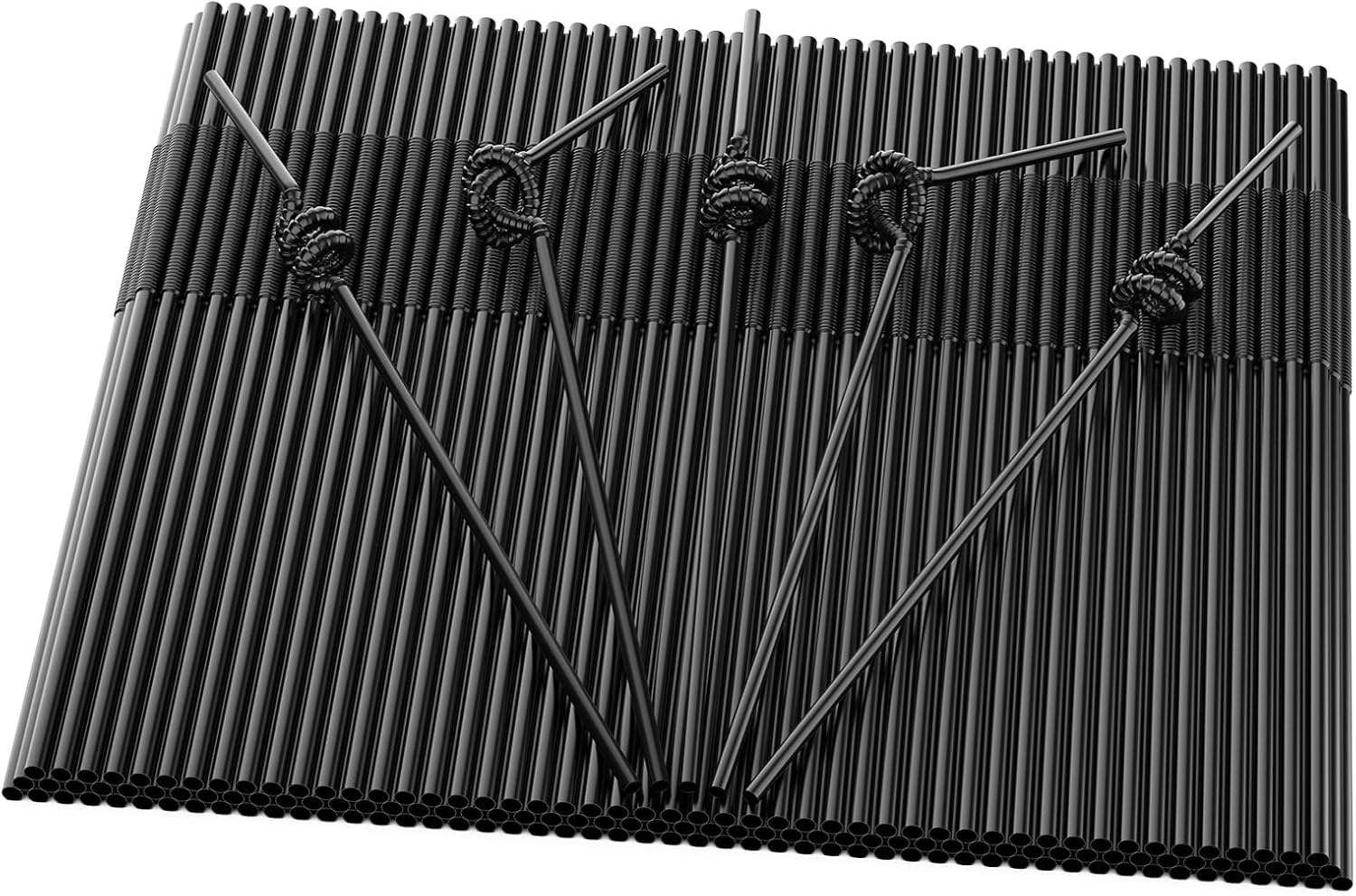 Geeric 100Pcs Black Reusable Eco-Friendly Material Straws, 26Cm Long, Ideal for Home, Bars, Restaurants, Parties image number 3