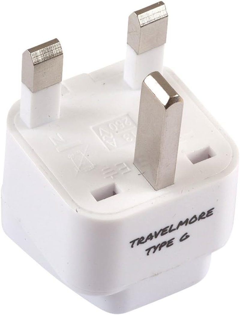 2 Pack UK Travel Adapter Type G Plug - Works Electrical Outlets in United Kingdom, Hong Kong, Ireland, Great Britain, Scotland, England, London, Dublin & More image number 3