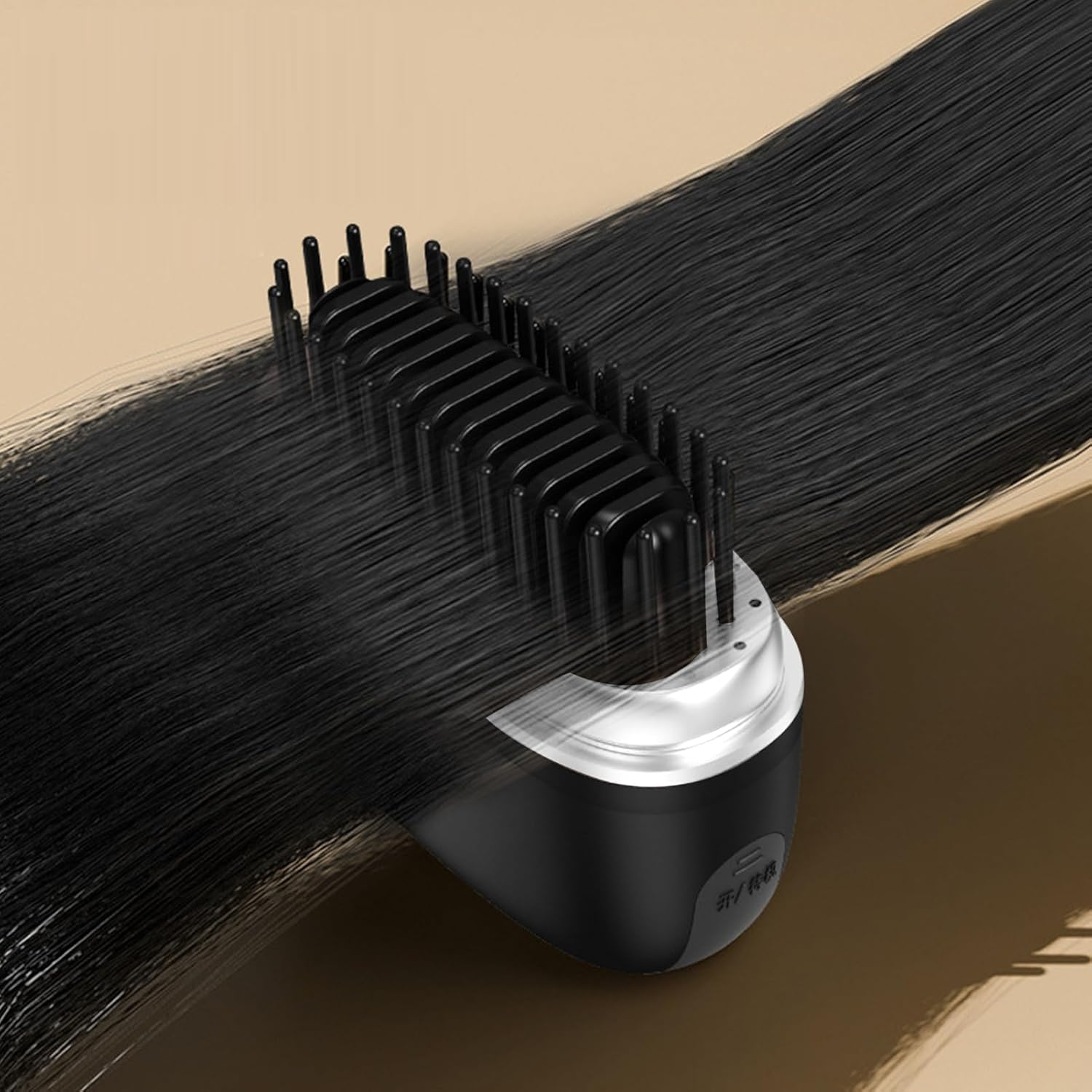 Humdcdy Hair Straightener Brush | Cordless Hair Straightener Comb | Less Frizz Smoother Portable Straightening Brush for Women Home Dorm Camping Travel image number 3