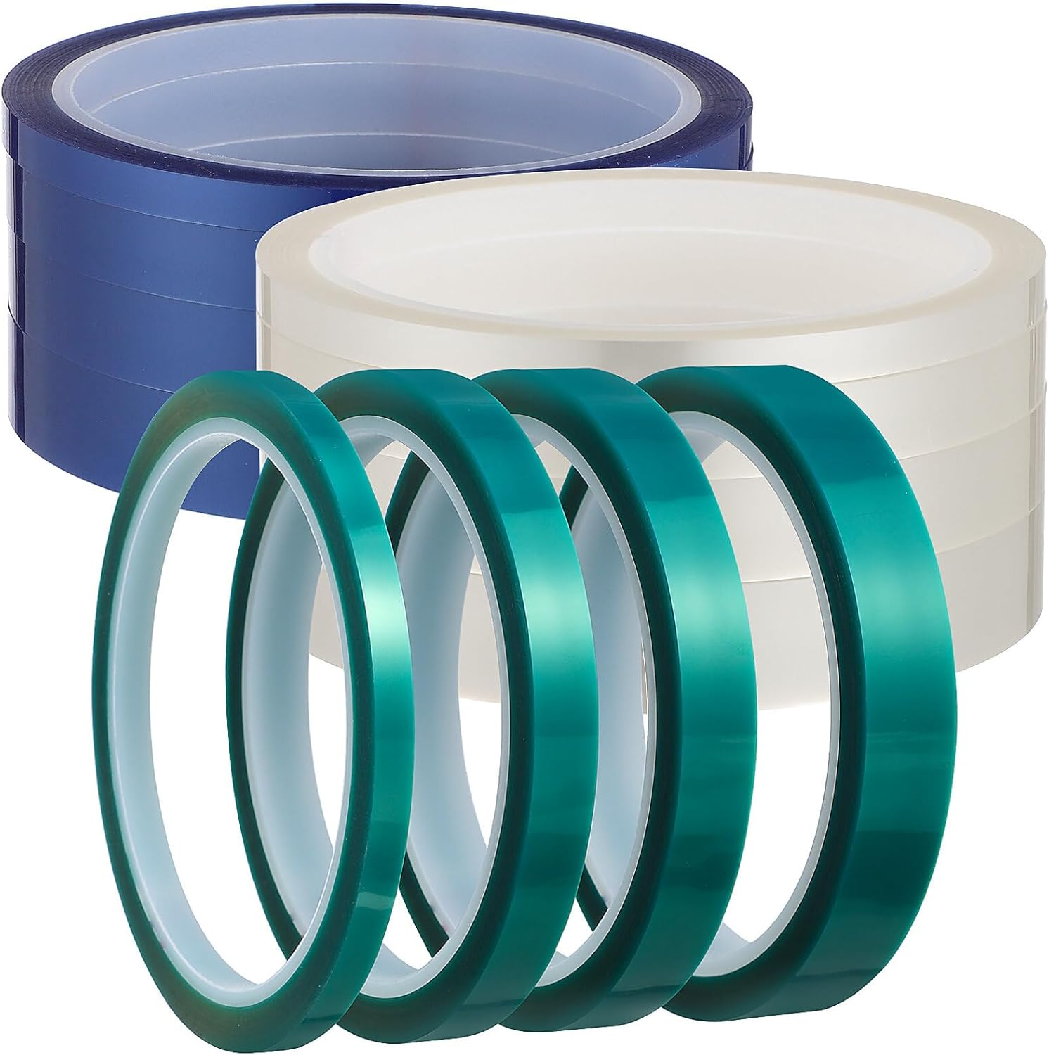 Homoyoyo 12Rolls High Temperature Adhesive Tape Heat Press Tape for Electronics and Circuit Printing Flexible Easy to Cut for Various Applications image number 1