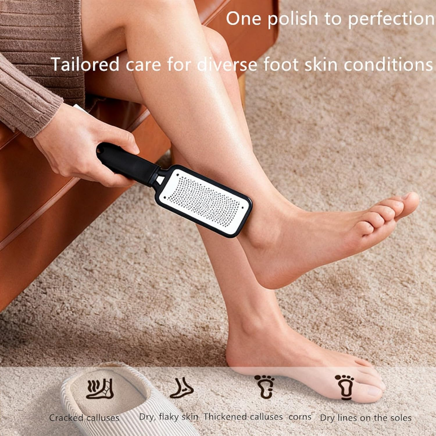 Sularpek Foot Rasp Callus Remover, High-Grade Stainless Steel Foot File for Wet & Dry Use Pedicure Tool to Remove Hard Skin and Calluses (Black 1 Pack) image number 6