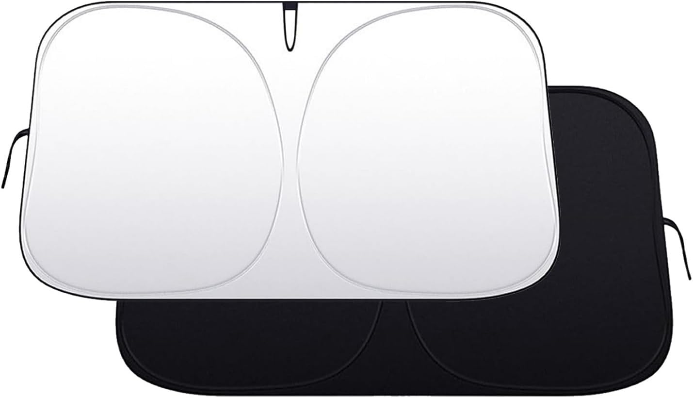 Windshield Sun Shade for Car, Automotive Foldable Front Window Sun Cover UV Rays Block, Lightweight Interior Accessories Sunshades for Windscreen & Dashboard Sun Heat 145X80Cm Fit for Most of Cars image number 1