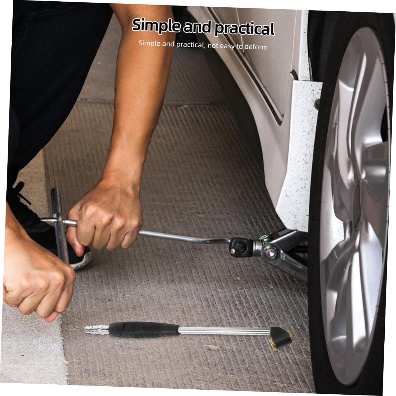 TINEASUR Car Tire Inflator Chuck Double-End Air Compressor Tire Inflator Nozzle Attachment for Automotive Wheel Air Inflation image number 5