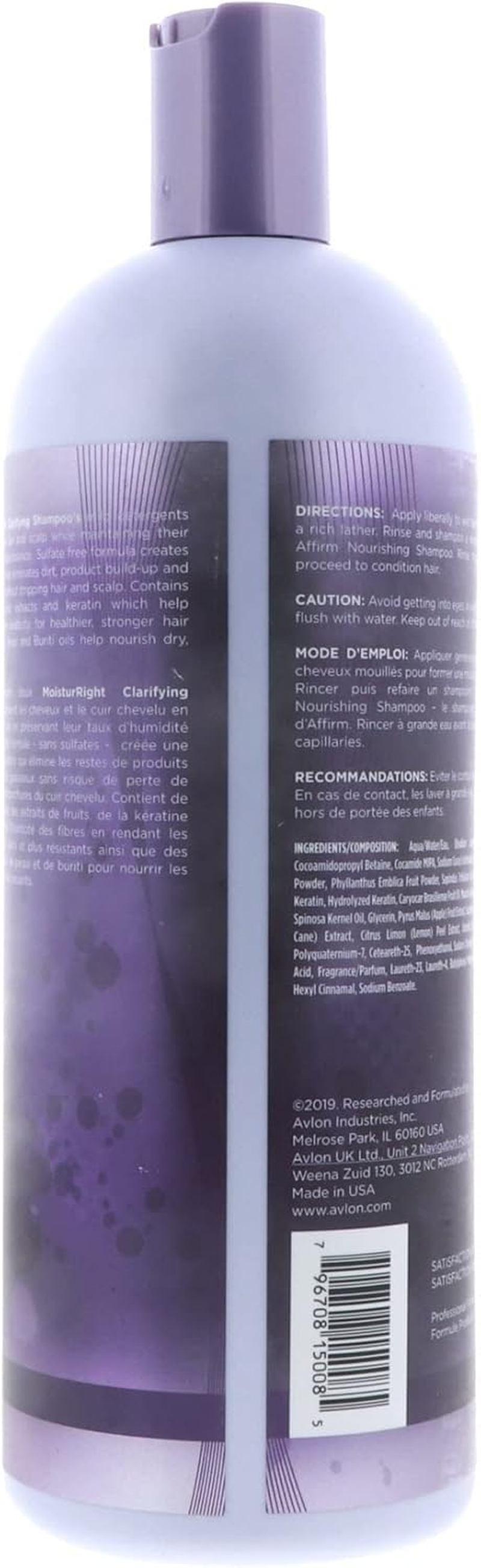 Avlon Affirm Moistur Right Clarifying Shampoo - 950Ml image number 2