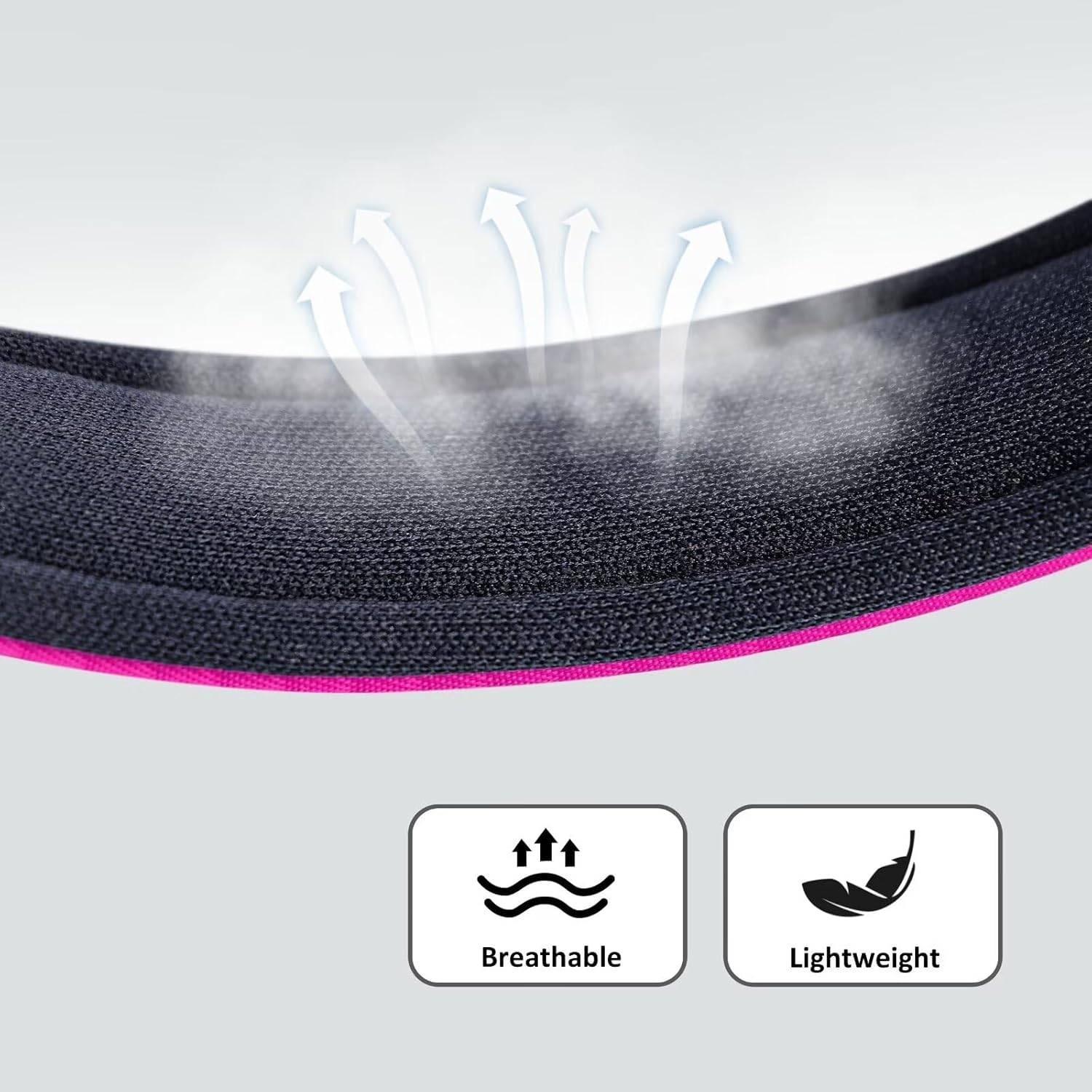 Didog Waterproof Dog Collar with Soft Padded, Strong Dog Collars with Metal Buckle, Lightweight and Breathable Dog Collars for Medium Dogs, Hot Pink, M image number 4