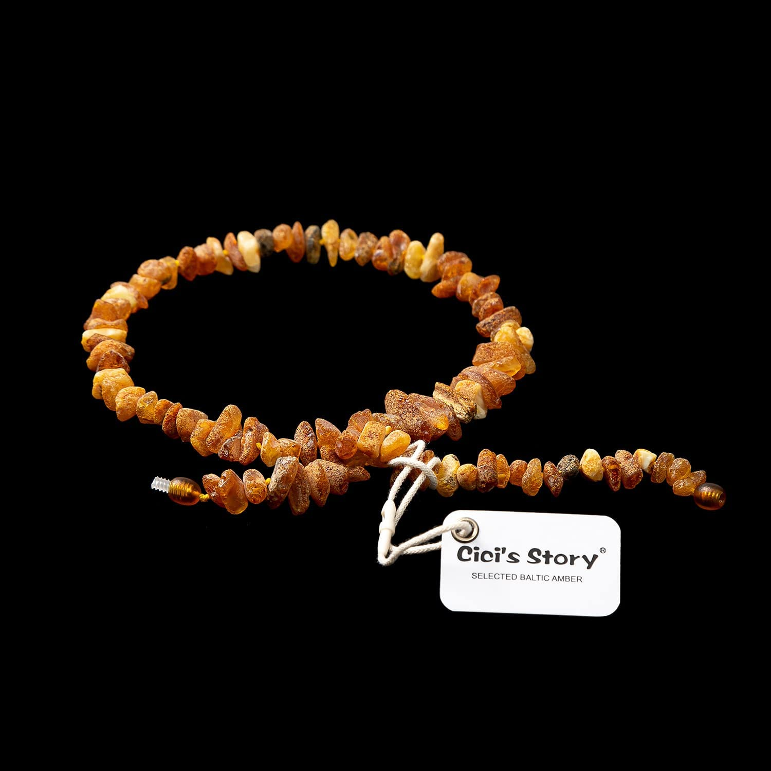 Amber Collar for Dogs and Cats - Certified Premium Quality Raw Baltic Sea Amber - 41Cm