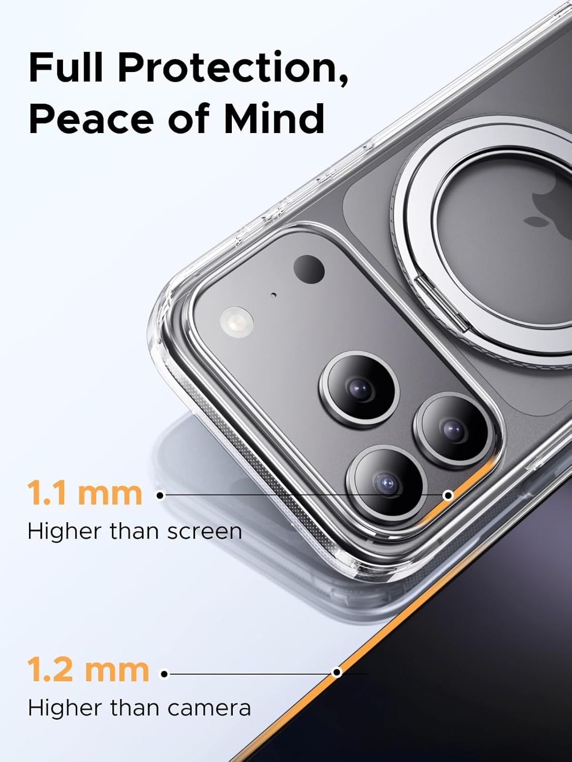 UGREEN 360&deg; Rotatable Magnetic Ring Case Compatible with Iphone 17 Pro Max, Magu Series Magsafe Phone Cover, Revolutionary Icrystal Tech, Mil-Grade Protection, Anti-Scratch, Camera Protective, Black image number 2