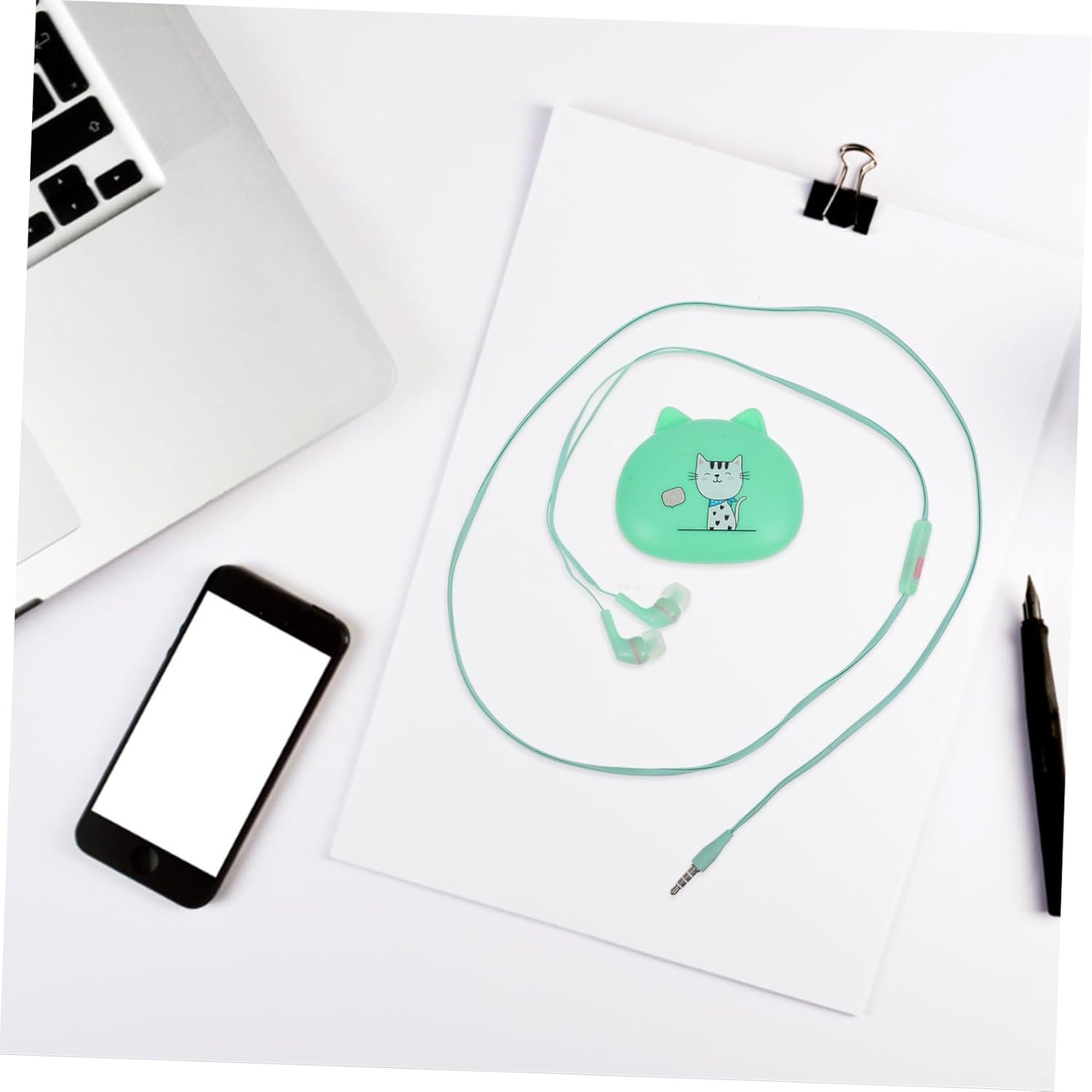 TOBBOMEY In-Ear Wired Earphones with Microphone and Remote Control Compatible Earbuds for Phones Earbuds for Music Calls Gym Travel and Daily Use image number 6