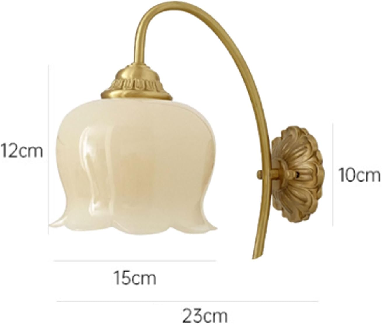 Wall Lamp LED Wall Mounted Lights Mirror above Brushed Brass Hallway Wall Lamp Wall Lamp for Bedroom Living Room Porch Wall Lighting image number 1