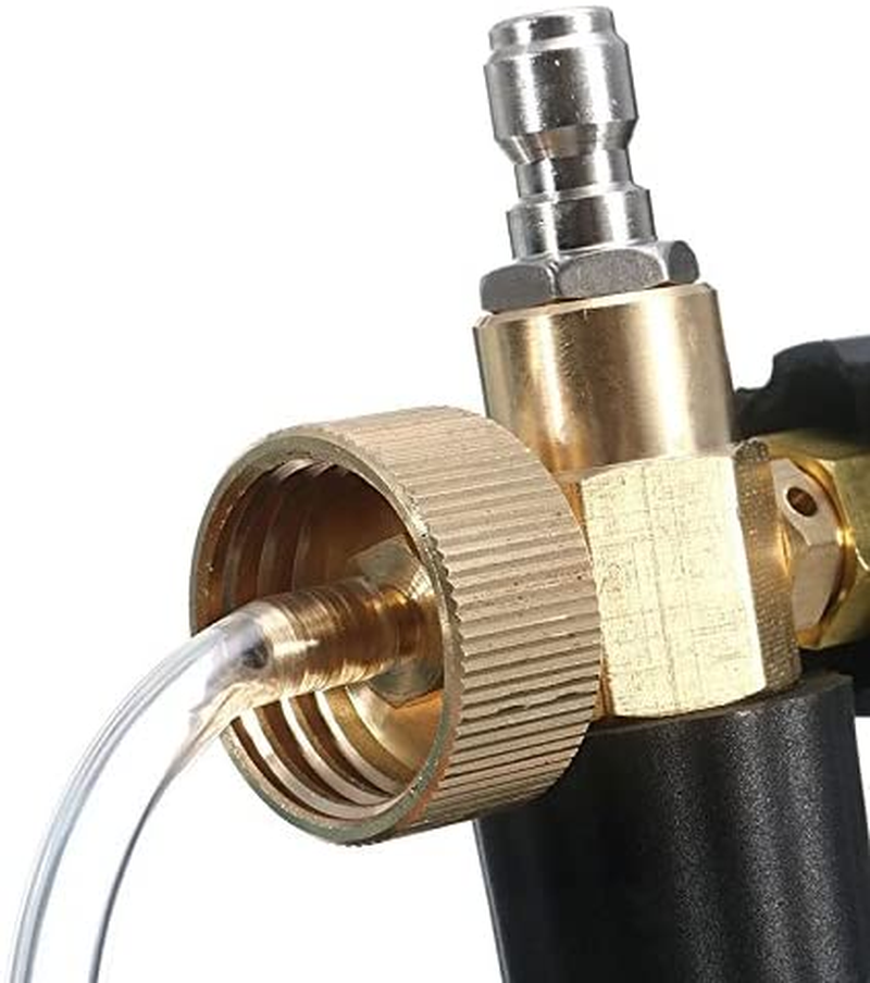 NUZAMAS High Pressure Washer Gun with 5 Water Nozzle Tip & 1L Snow Foam Lance Bottle Kit for Car Floor Deck Windows Cleaning Quick Connector image number 4