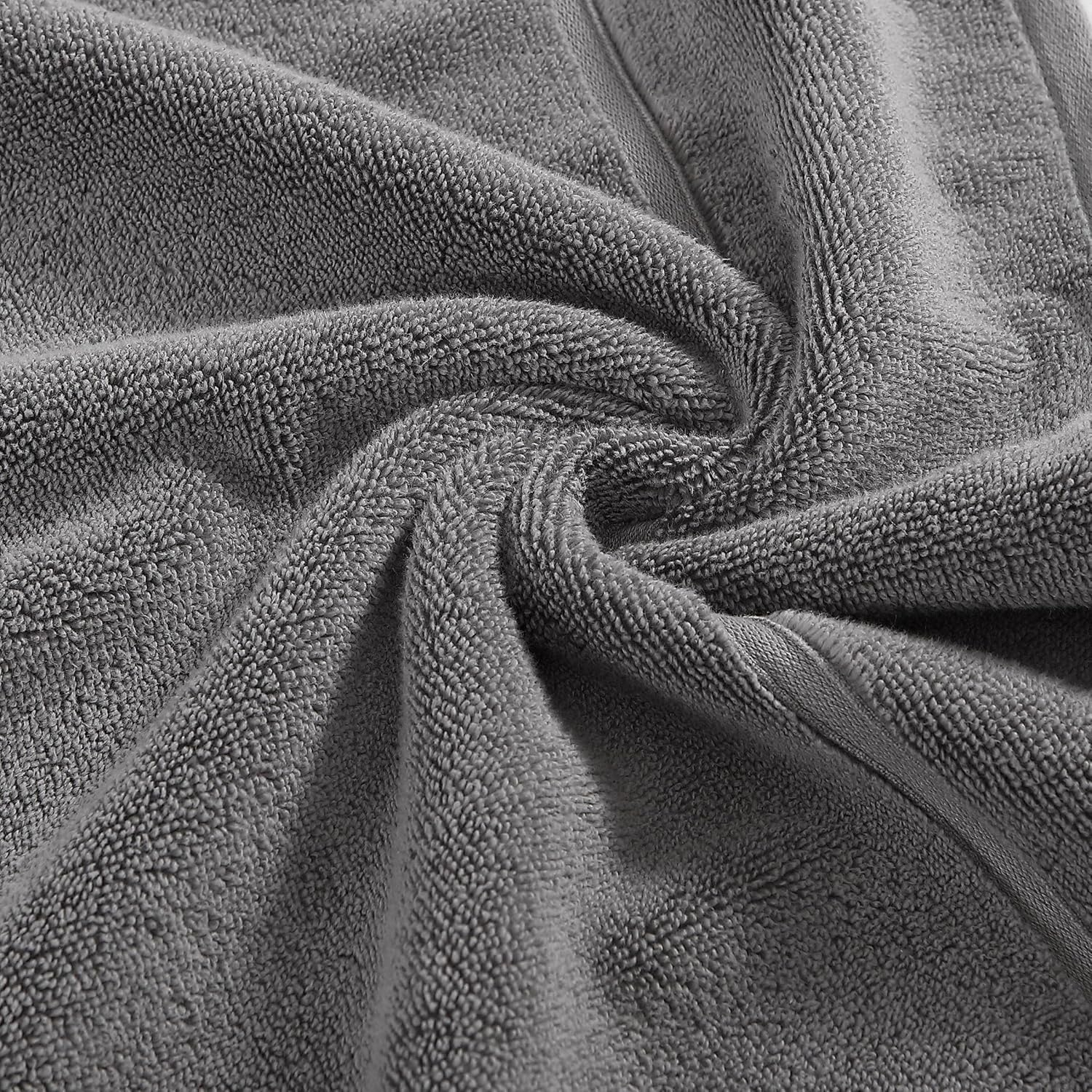 Vera Wang - Bath Towels Set, Luxury Cotton Bathroom Set, Plush & Super Absorbent (Modern Lux Grey, 6 Piece) image number 5