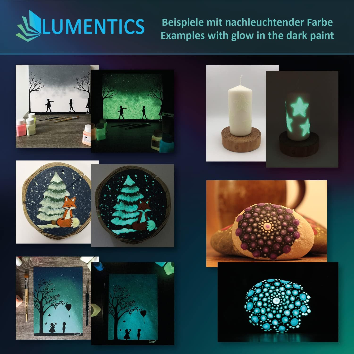 Lumentics Glow-In-The-Dark Glitter Fairy Dust Craft Glitter with Afterglow Pigments (50G, Light/Bluegreen) image number 2