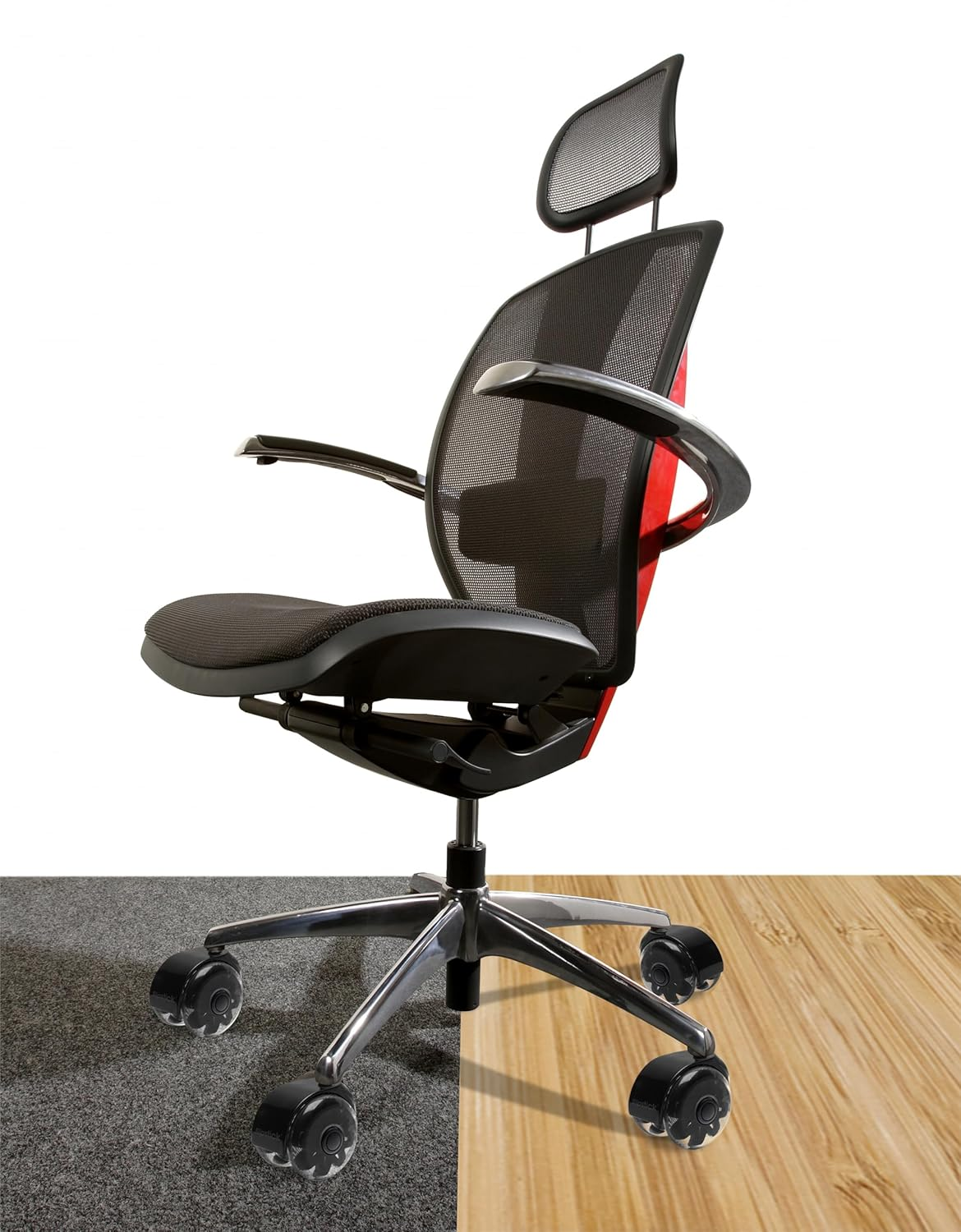 Monster 75Mm Dual Rollerblade Office Chair Wheels (Set of 5) Slipstick Premium Rubber Castor Wheels for Chairs, Smooth & Safe Rolling on All Flooring image number 5