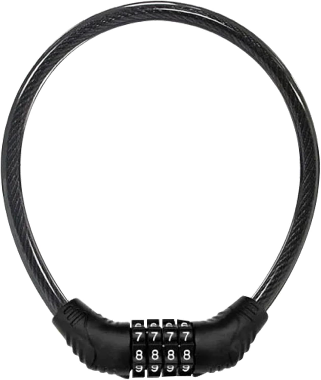 65CM Cable Lock, Combination Safety Code Cable Lock, Multiple Using Cable Lock (Black)