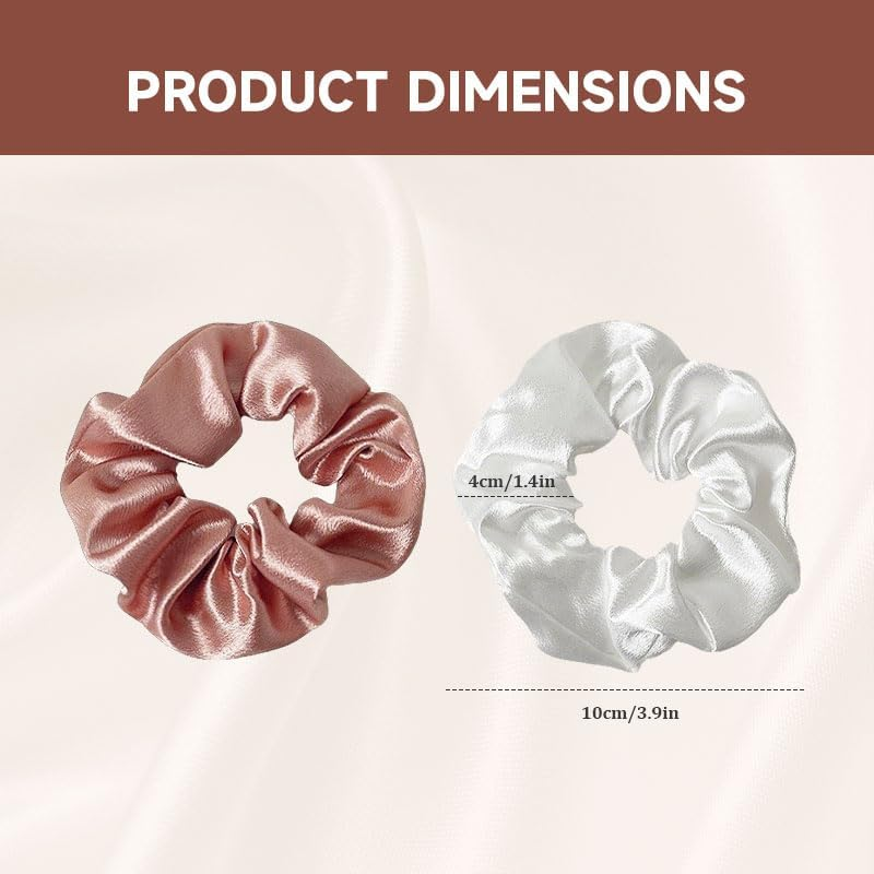 8 Piece Satin Scrunchies Set image number 4