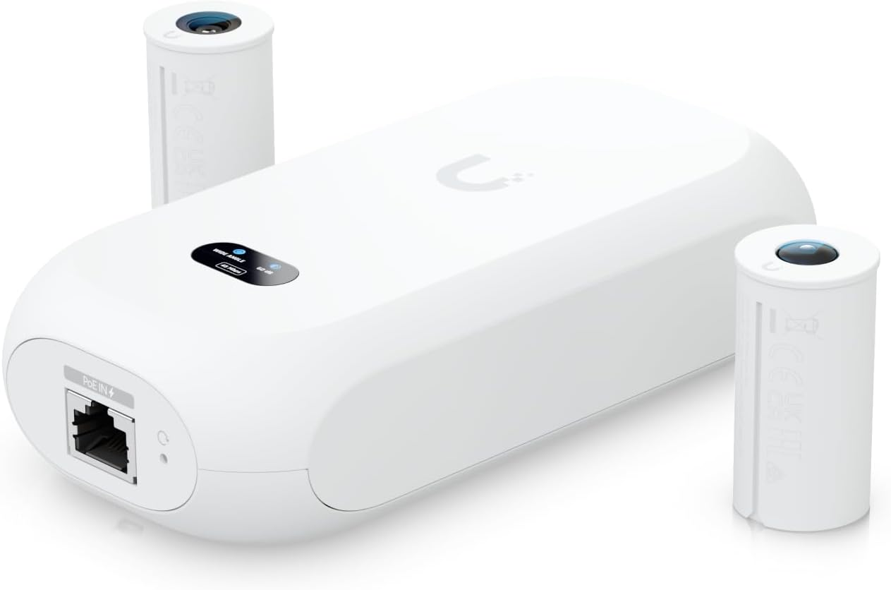 Ubiquiti AI Theta 8MP Wide-Angle and 12MP Fisheye Lens and Hub IP Security Camera, White