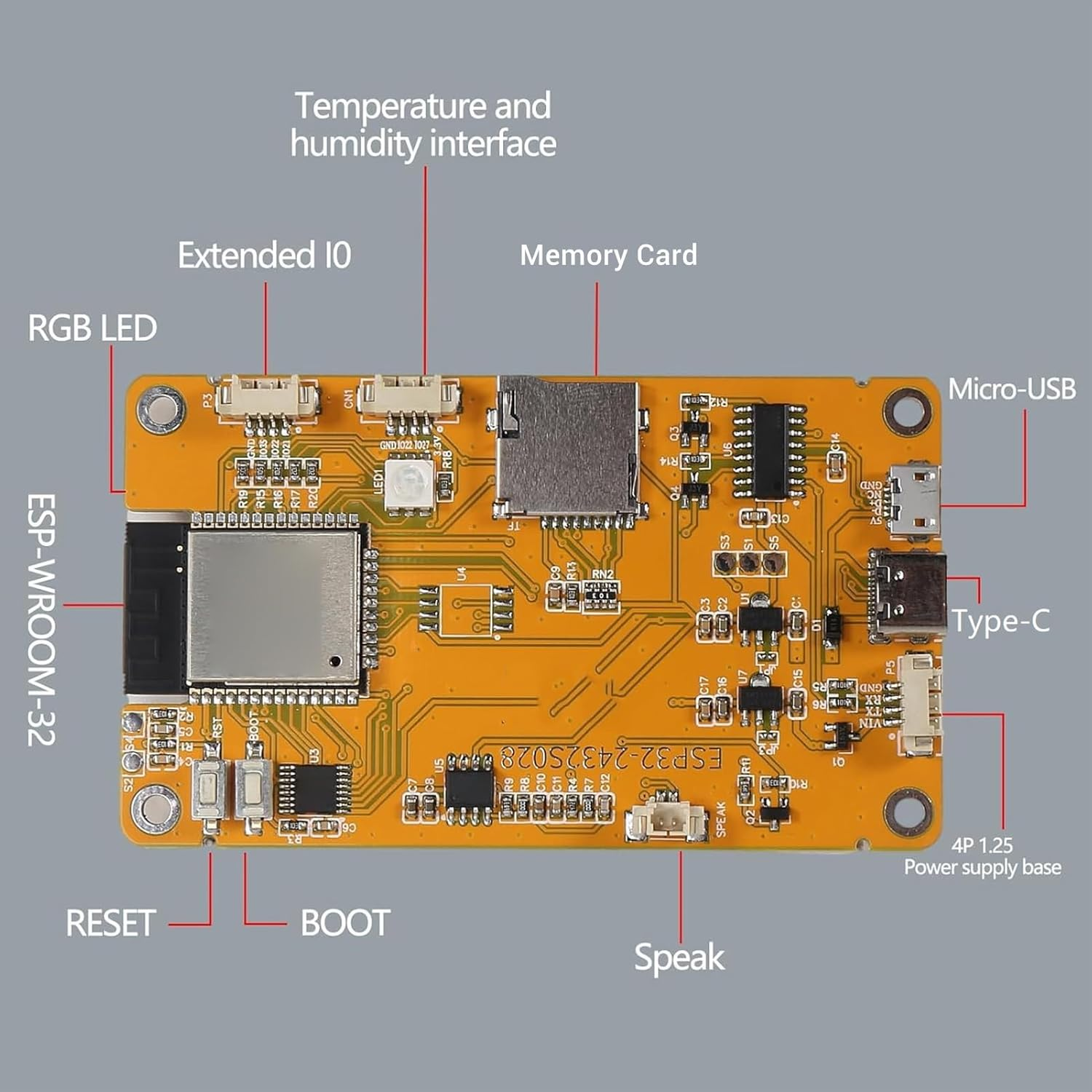ESP32 Touchscreen 2.8 Inch LCD TFT Module with Touch Screen Display Module, Wireless Bluetooth 4.2 Support LVGL, ESP32 Touch Screen Smart Display Development Board image number 6