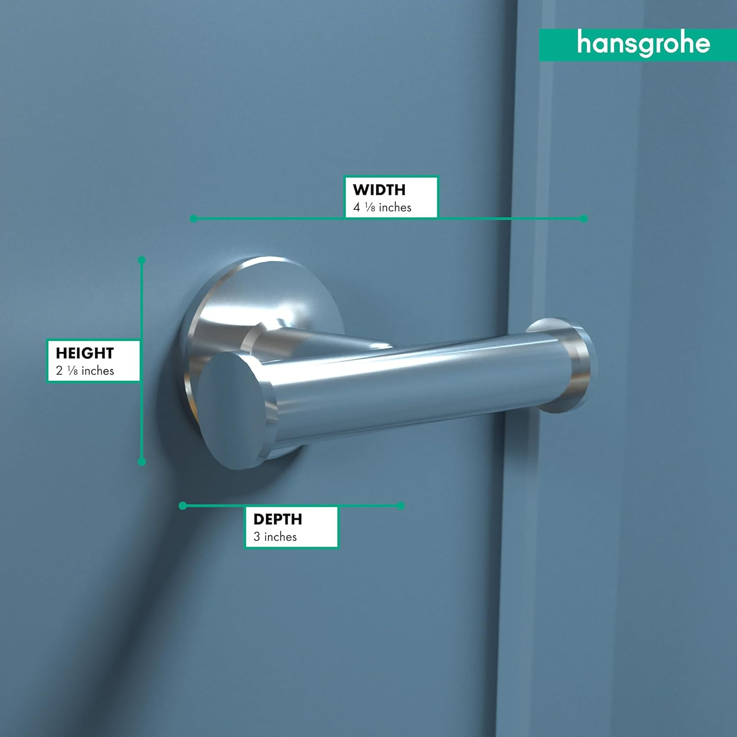 Hansgrohe Logis Universal - Towel Hook Double, Towel Holder, Bathroom Accessory, Chrome, 41725000 image number 1