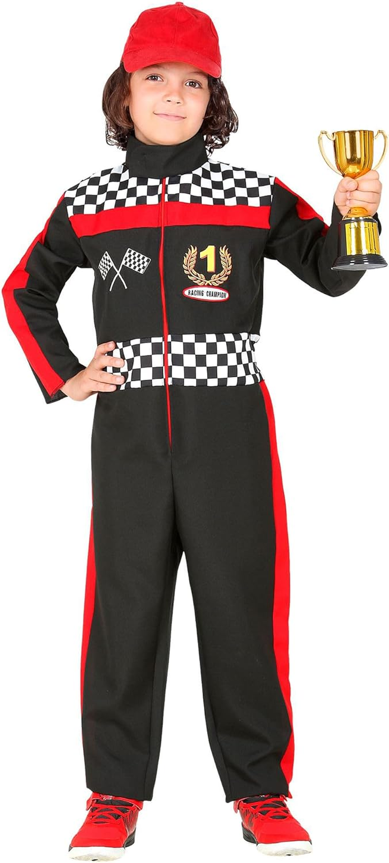 Widmann - Children'S Costume Formula 1 Driver, Jumpsuit, Racer, Athlete, Theme Party, Carnival image number 3
