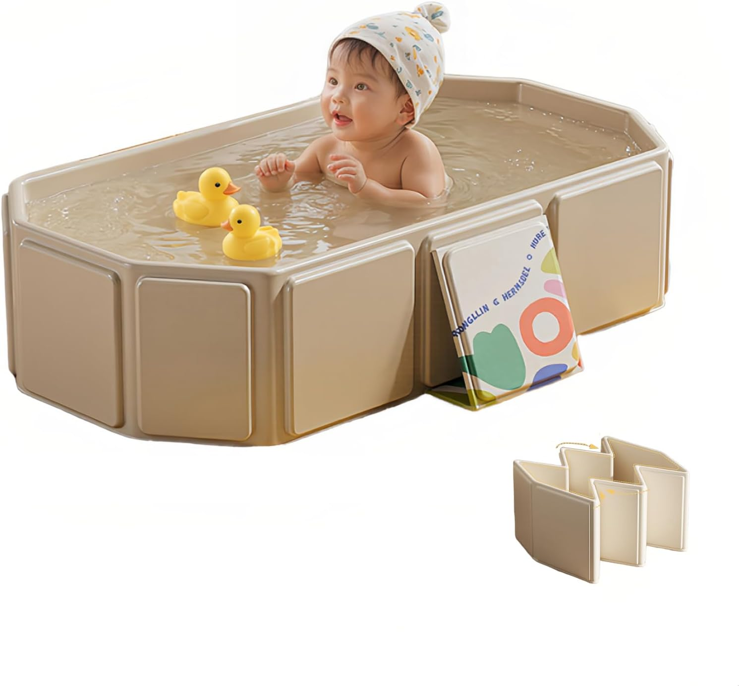 Taoluwin Baby Bath Tub, Foldable Bathtub for Kids, Large Capacity Portable Infant Tubs, Ideal for Infants and Toddlers at Home or Travel image number 5