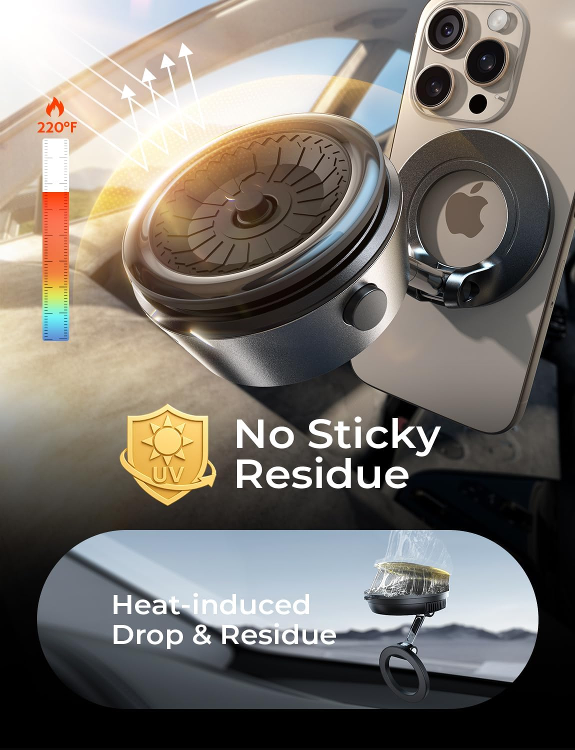 LISEN Electric Retractable Car Phone Mount, Dash Cell Phone Holder Electric Vacuum Suction Cup Mount, Fit Any Angle,Any Position, for Iphone 16 15 14 13 12 Pro Max Mini Samsung Android and Smartphones image number 6