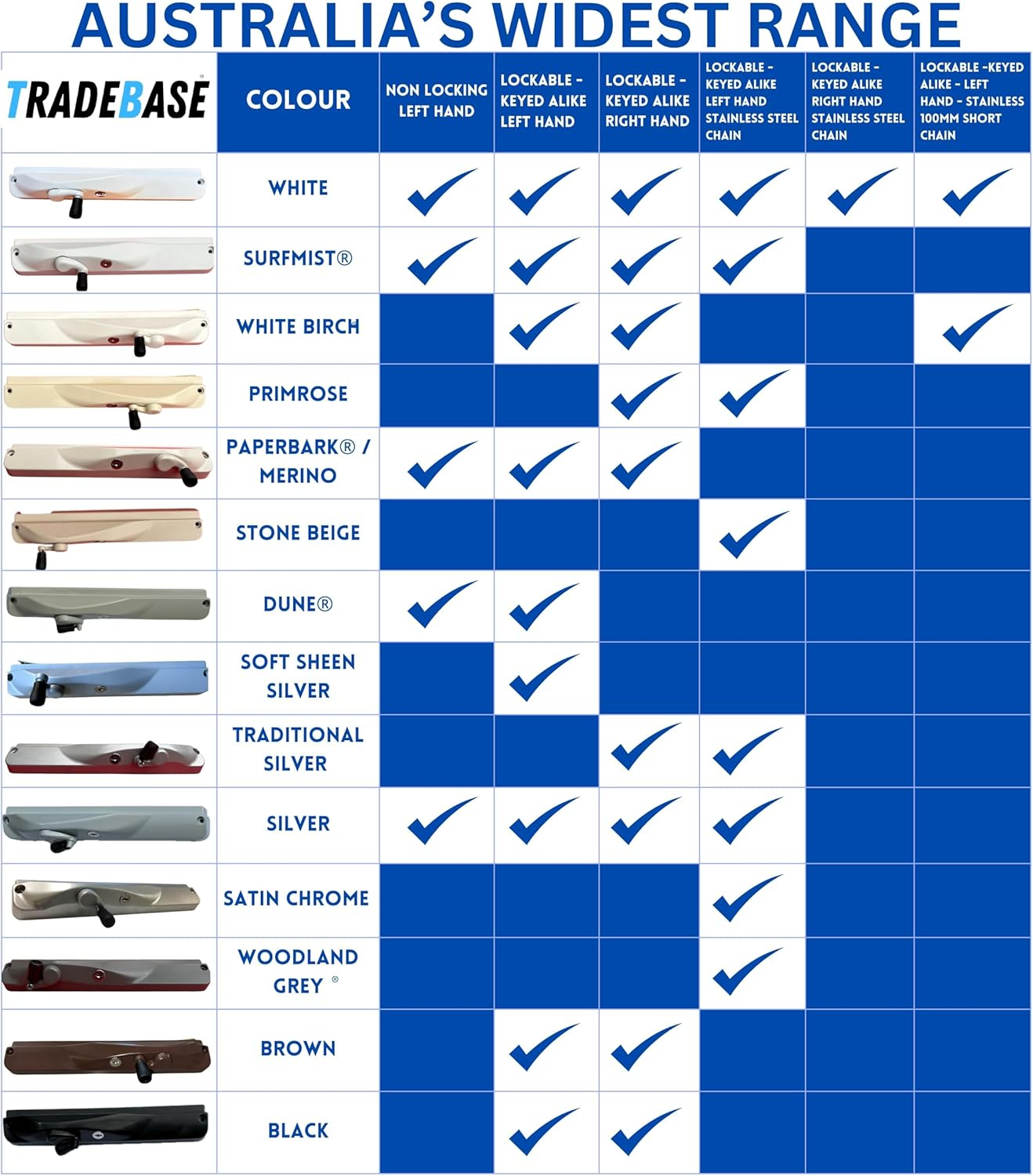 Window Chain Left Hand Winder Black image number 5