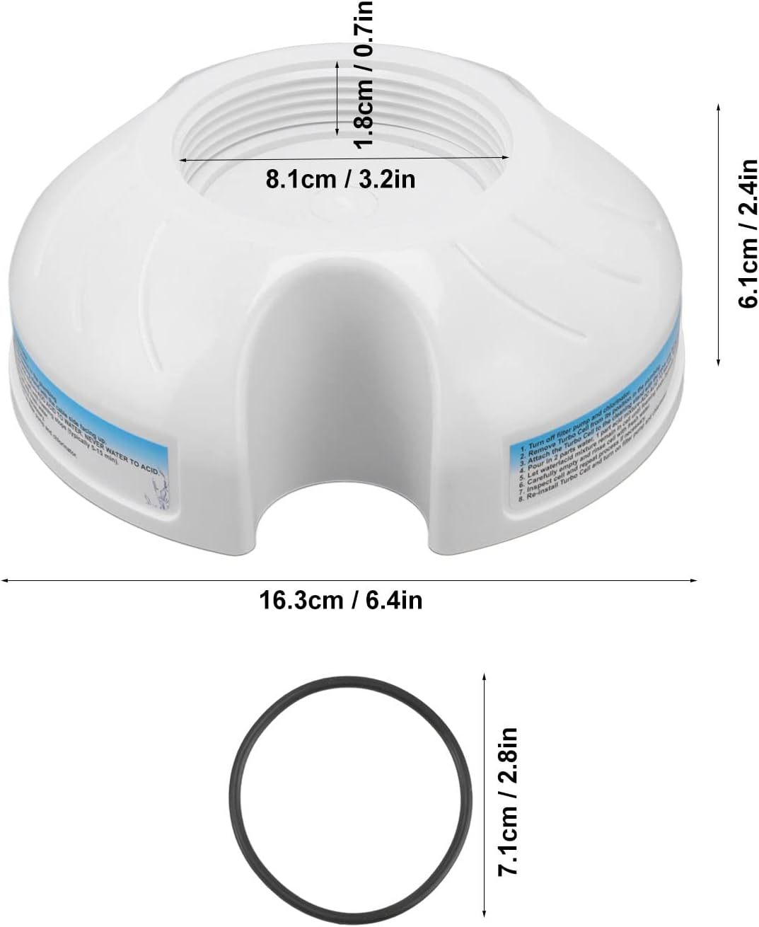 Pool Cleaning Stand, GLX CELLSTAND Replacement for Hayward Turbo Cells Washing Acid Cleaning Swimming Pool Salt Cell Cleaning Stand, Improving the Parts Lifespan image number 4