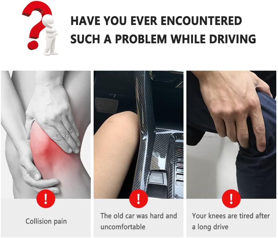 2PCS Car Knee Cushion,Soft Leather Car Door Armrest Pad for Knee Leg Elbow,Universal Car Center Console Cushion Pad Comfort Pillow for Automotive Interior Accessories (Black) image number 5