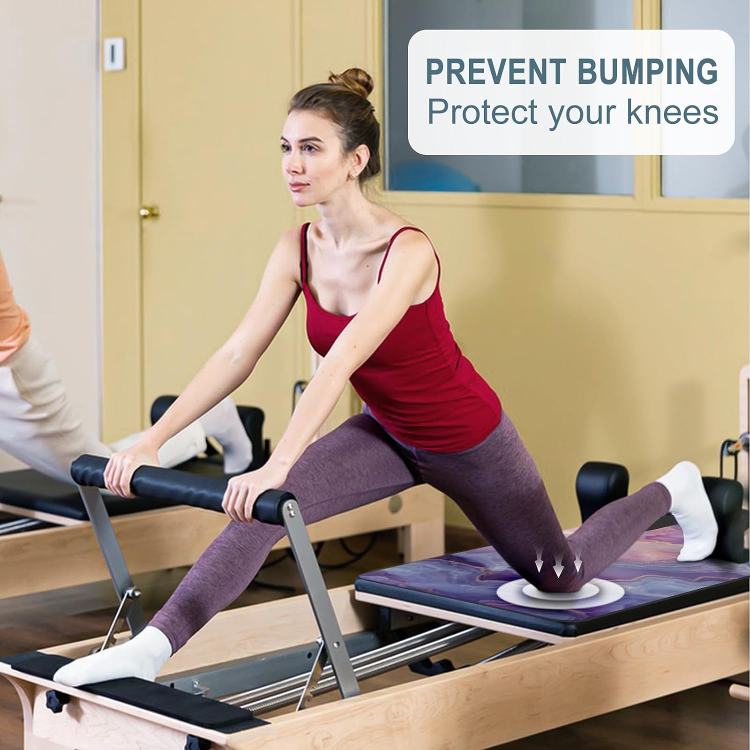 Pilates Reformer Mat, Pilates Reformer Machine Mat Towel, Non Slip Pilates Reformer Cover, Lightweight Foldable Washable Pilates Reformer Towel, Workout Mat for Yoga, Pilates and Floor Exercises - Pink image number 2