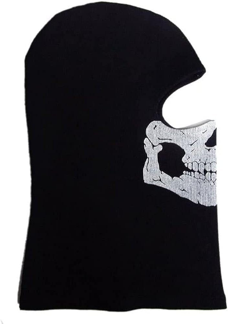 Unisex Ghost Print Balaclava Mask Ghosts Skull Full Face Mask Windproof Ski Mask Motorcycle Face Masks for Men Women Balaclavas Black image number 3