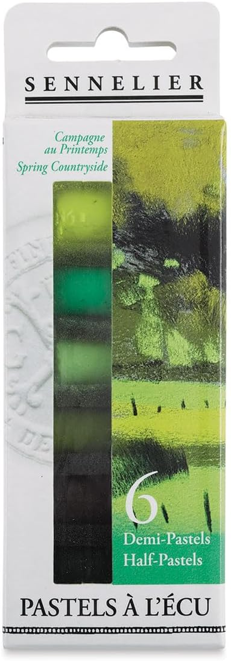 Sennelier Extra Soft Half Pastel 6-Pieces Set, Emerald Sea image number 1