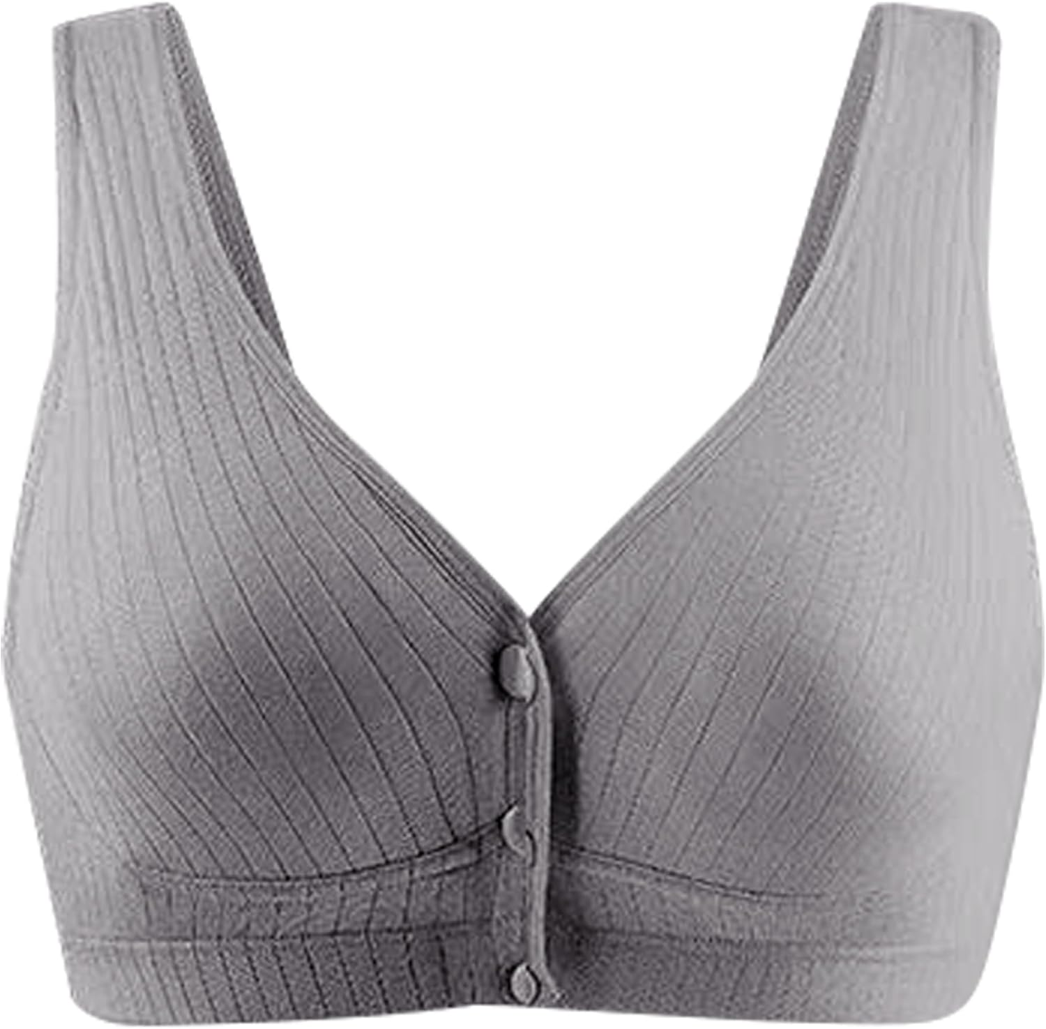 Dress Cici Front Snap Nursing Bra for Large Breast, Cotton Breastfeeding Bra, 1 Pack image number 2