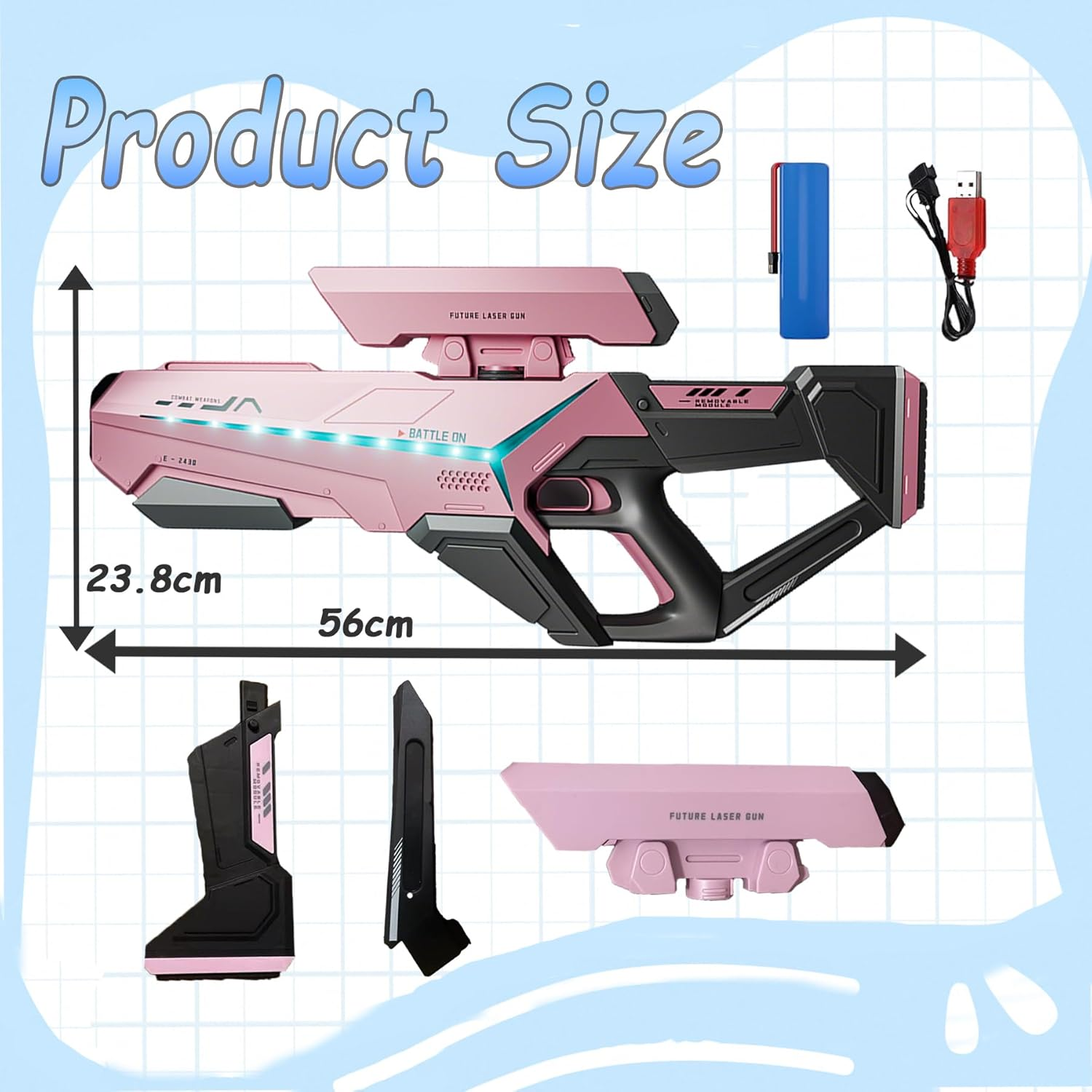 IGGDOQI Electric Water Guns for Adults Kids, 2025 Powerful Water Pistol with Automatic Suction Water, Waterproof Design, 10M-13M Long Range Squirt Gun, Summer Water Toys for Pool Party Beach Outdoor image number 1