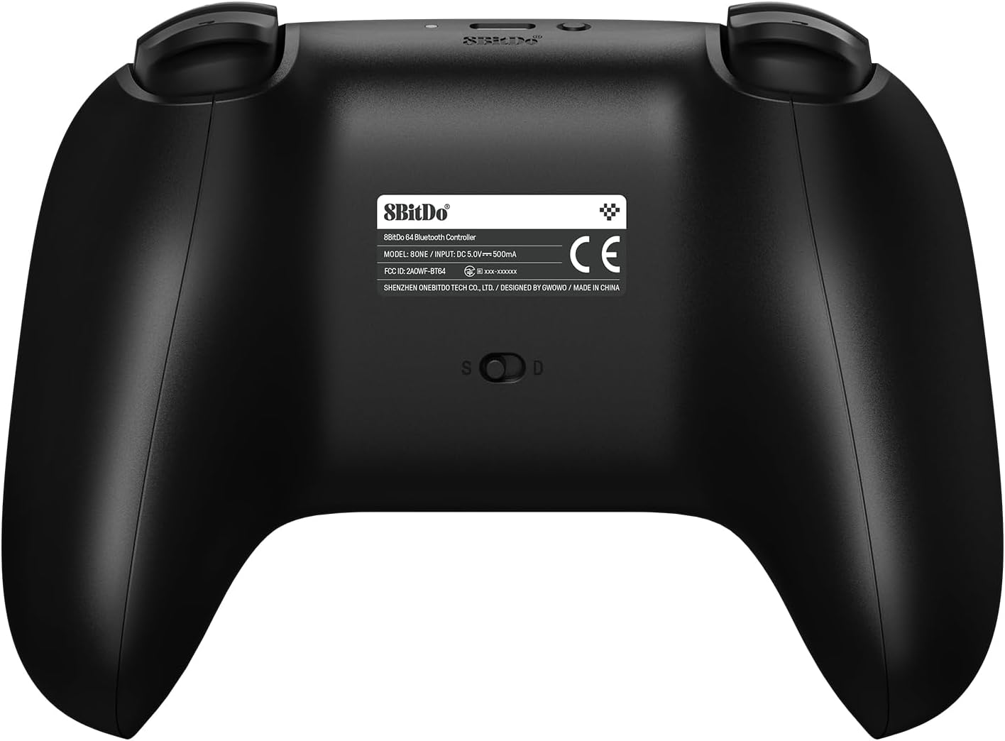 8Bitdo 64 Bluetooth Controller for Analogue 3D, Switch, Switch 2, Windows, and Android (Black)