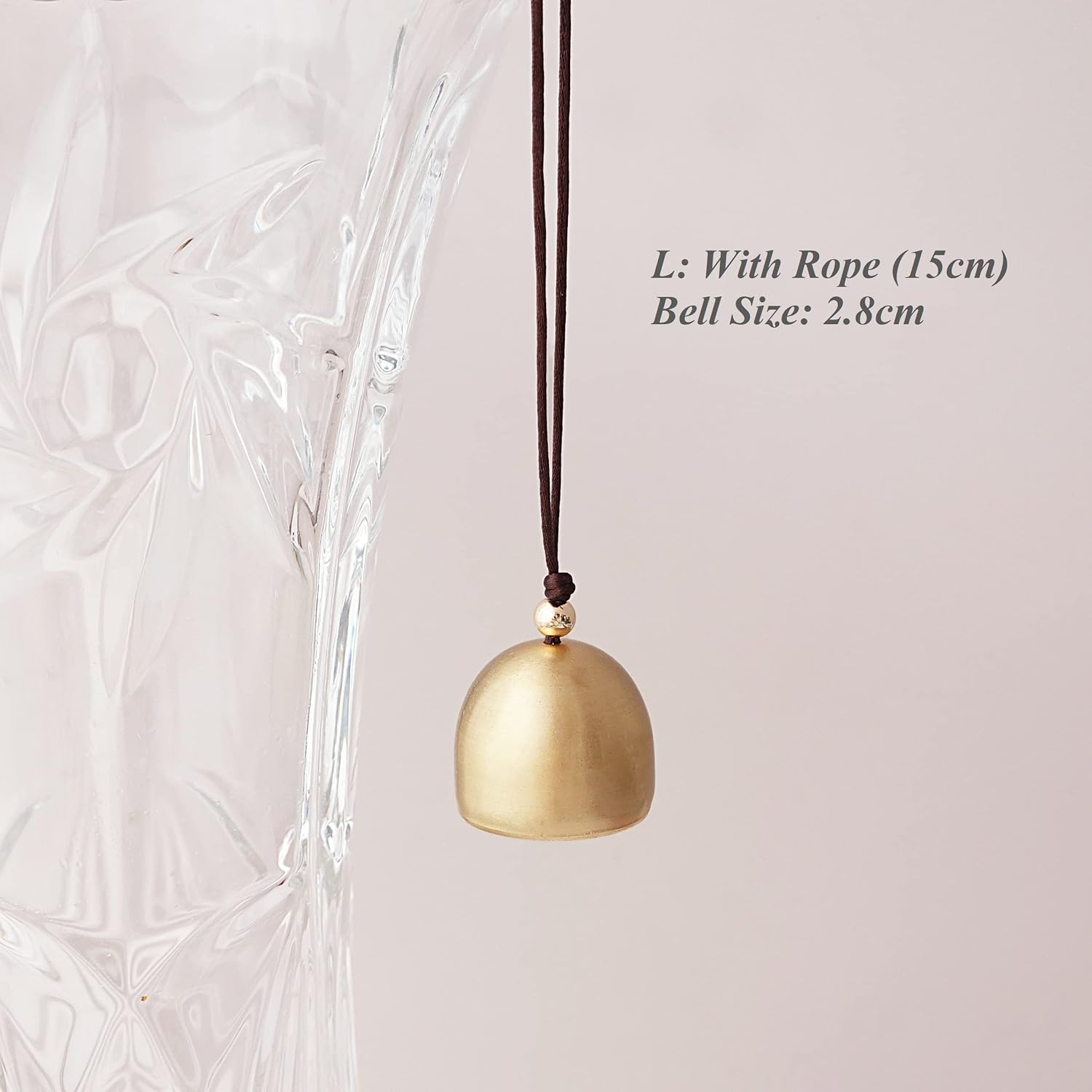 2Pcs Small Hanging Bells Decoration Camping Tent Fengshui Bell for Good Luck Wealth and Safe Window Home Pendant Wind Chime image number 3