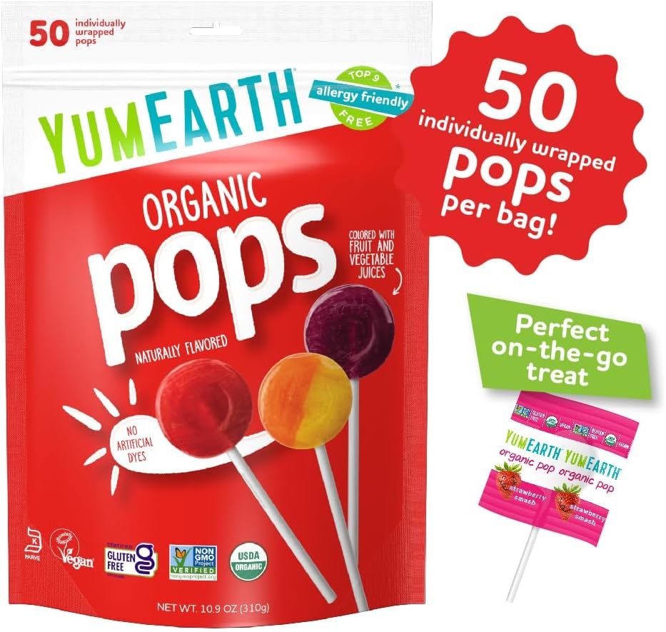 Yumearth Organic Lollipops, Assorted Flavors, 50 Count image number 6
