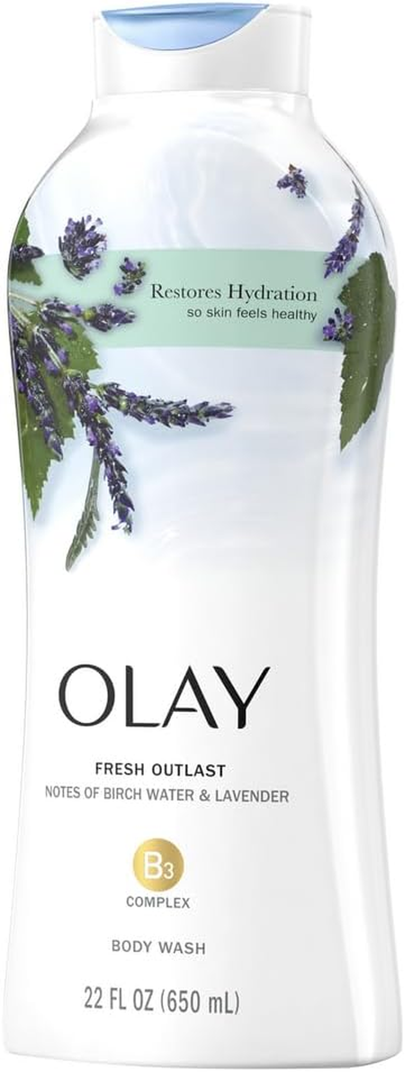 Olay Fresh Outlast Purifying Birch Water & Lavender Body Wash, 650Ml