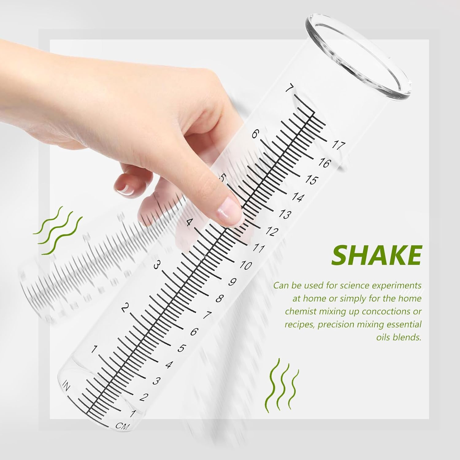 2 Pcs High Borosilicate Glass Rain Gauge Graduated Tubes Outdoor Rain Measuring Container Weather Monitoring Tool for Garden and Farm image number 2