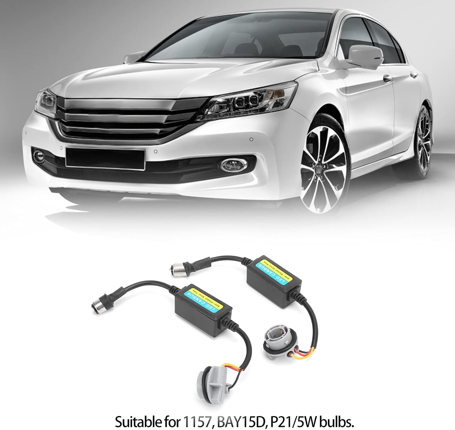 LED Decoder, Lamp Load Resistor 2Pcs for 1157 BAY15D, P21/5W Bulbs for Convert Halogen Lamp into LED image number 6