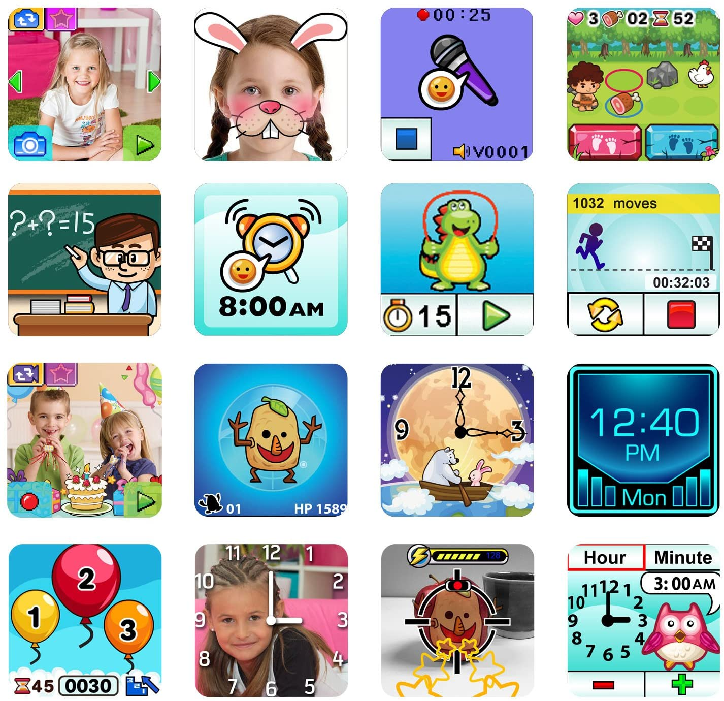 Vtech Kidizoom Smartwatch DX2 - Wearables Kid Watch - 193860 - Black - Pink image number 3