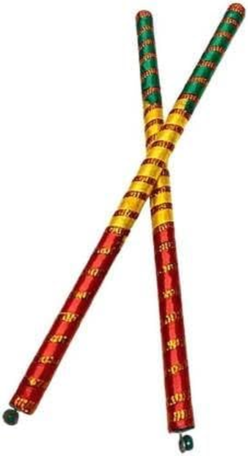 Decorative Wooden Dandiya Sticks for Navratri Garba Dance Dandia Sticks (Multicolor) Pack of 1 Pair Dandia Sticks (Multicolor) image number 1