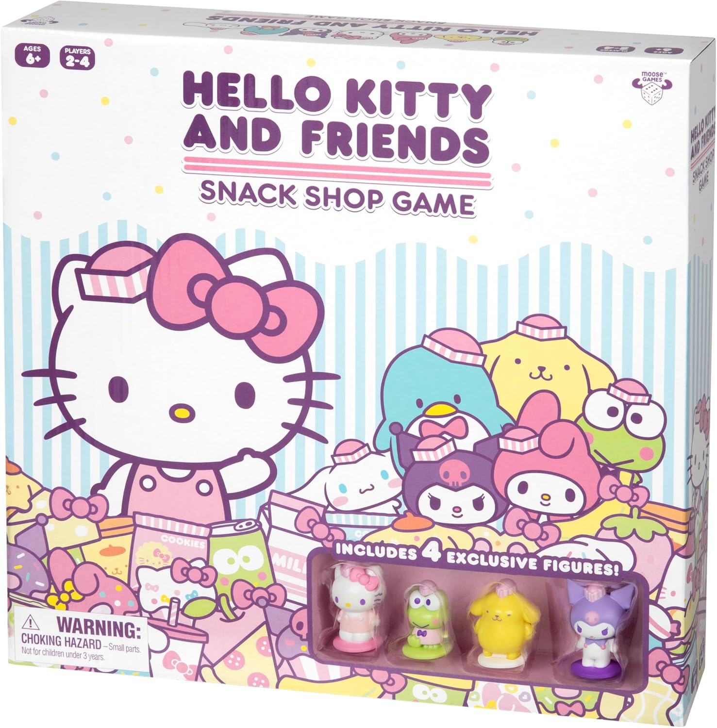 Hello Kitty and Friends Snack Shop Game, Fun Activity Game, Earn 12 Treats before the Snack Shop Closes to Win, Includes 4 Exclusive Hello Kitty Figures, Ages 6+ and 2-4 Players image number 2