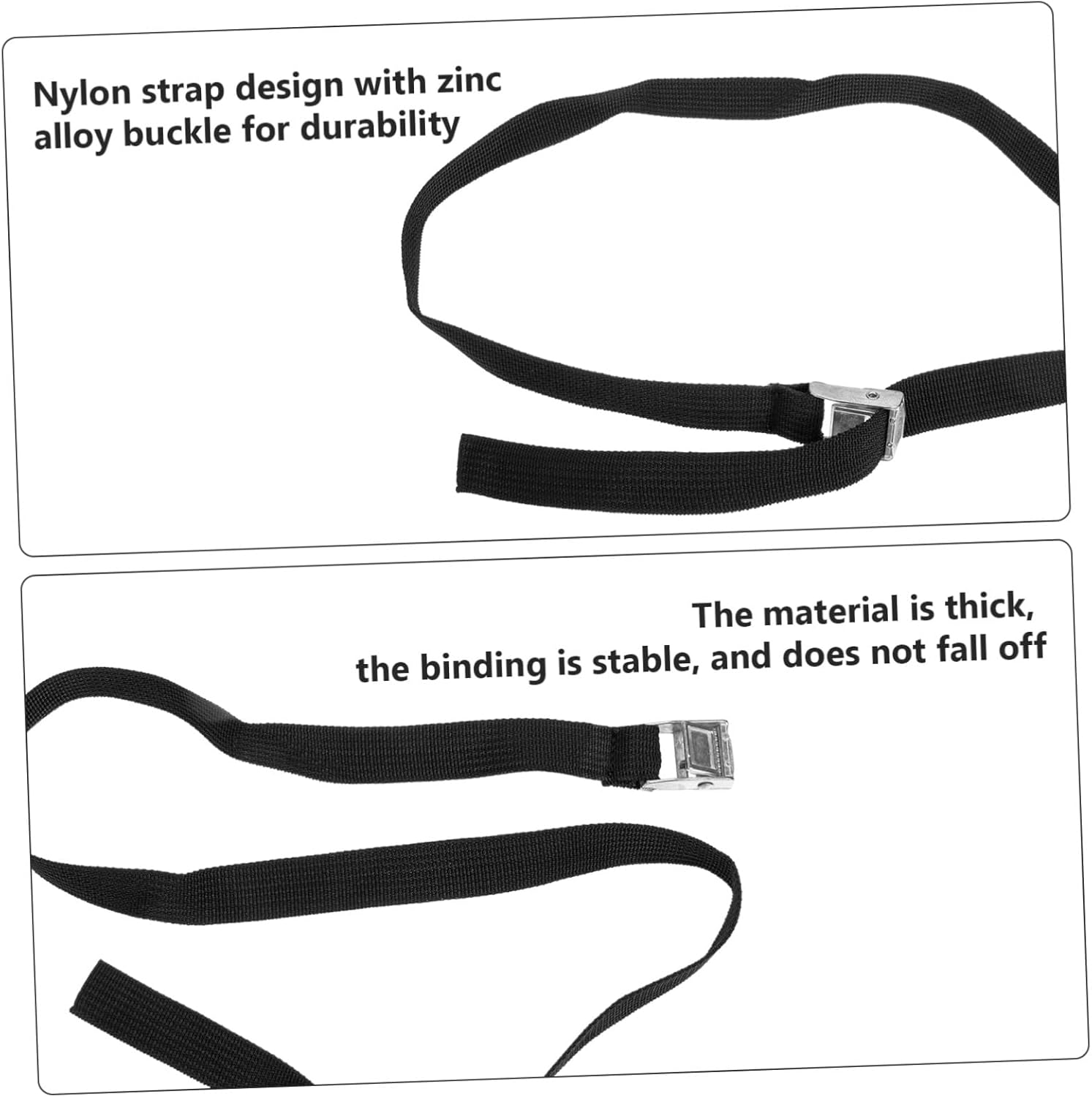 EXAOMBLE 2Pcs Outdoor Surfboard Tie down Straps Quick-Release Buckle, Heavy Duty Fitness Equipment and Luggage Bundling Belt for Travel and Roof Rack image number 5