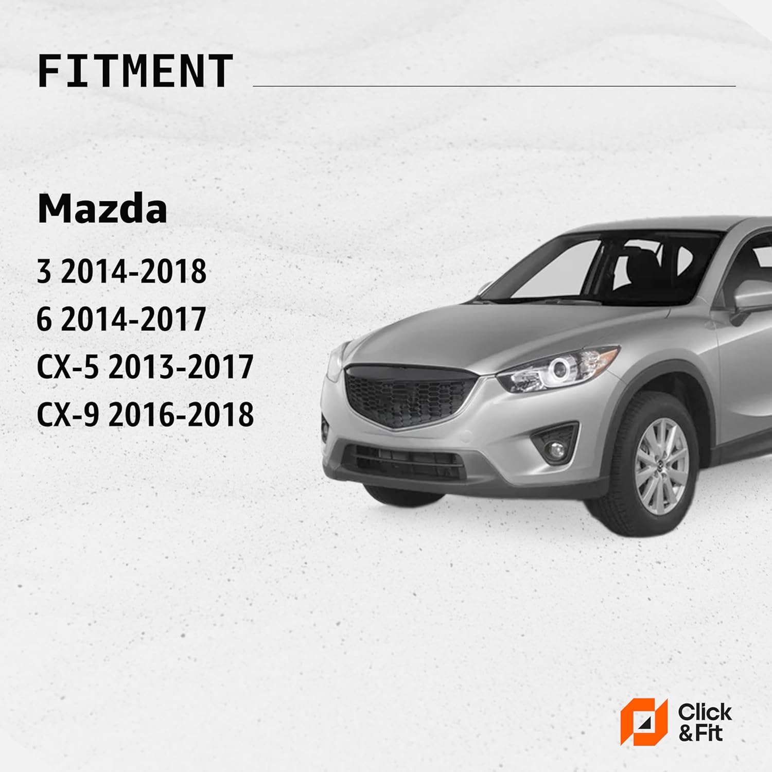 Click&Fit Windscreen Washer Nozzles Compatible with Mazda CX-5, CX-9, Mazda 3, 6 from 2013 to 2018 &ndash; Windshield Wiper Sprayers Jet Kit Replaces KD45-67-510, 2Pcs image number 3