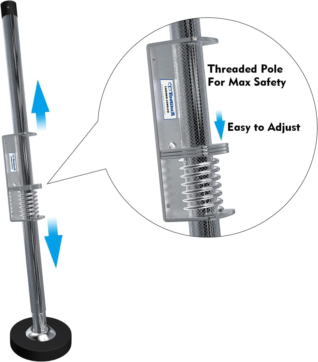 Tougher Ladder Leveler Pair,Ladder Accessories Tools Working on Stairs, Adjustable Ladder Leveler for Stable Platform and Ground Level for All Surfaces-Standard Version （20"） image number 6